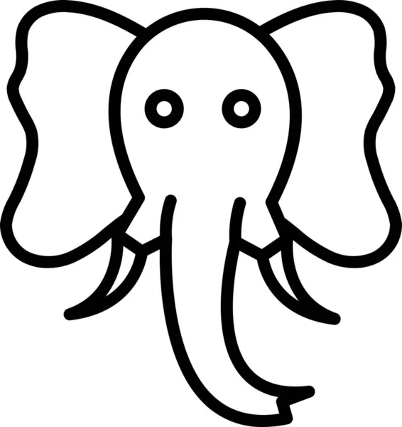 모양의 코끼리 서커스 연예용 아이콘 — 스톡 벡터