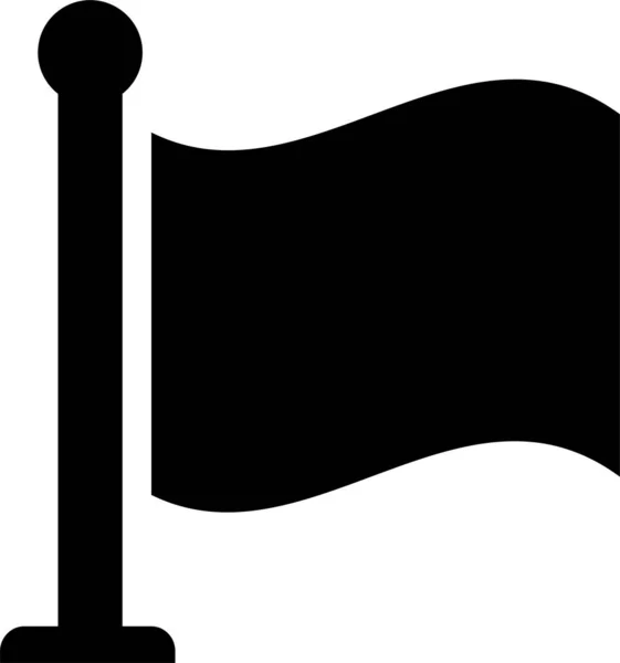 Fecha Límite Icono Del Hito Bandera Estilo Sólido — Archivo Imágenes Vectoriales