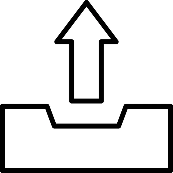 Steuerungstasten Symbol Umrissstil Hochladen — Stockvektor