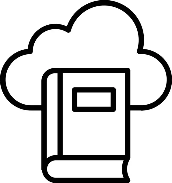 Boek Cloud Learning Icoon — Stockvector