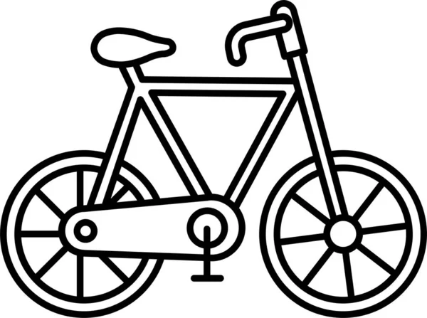 Ícone Veículo Bicicleta Ciclo —  Vetores de Stock