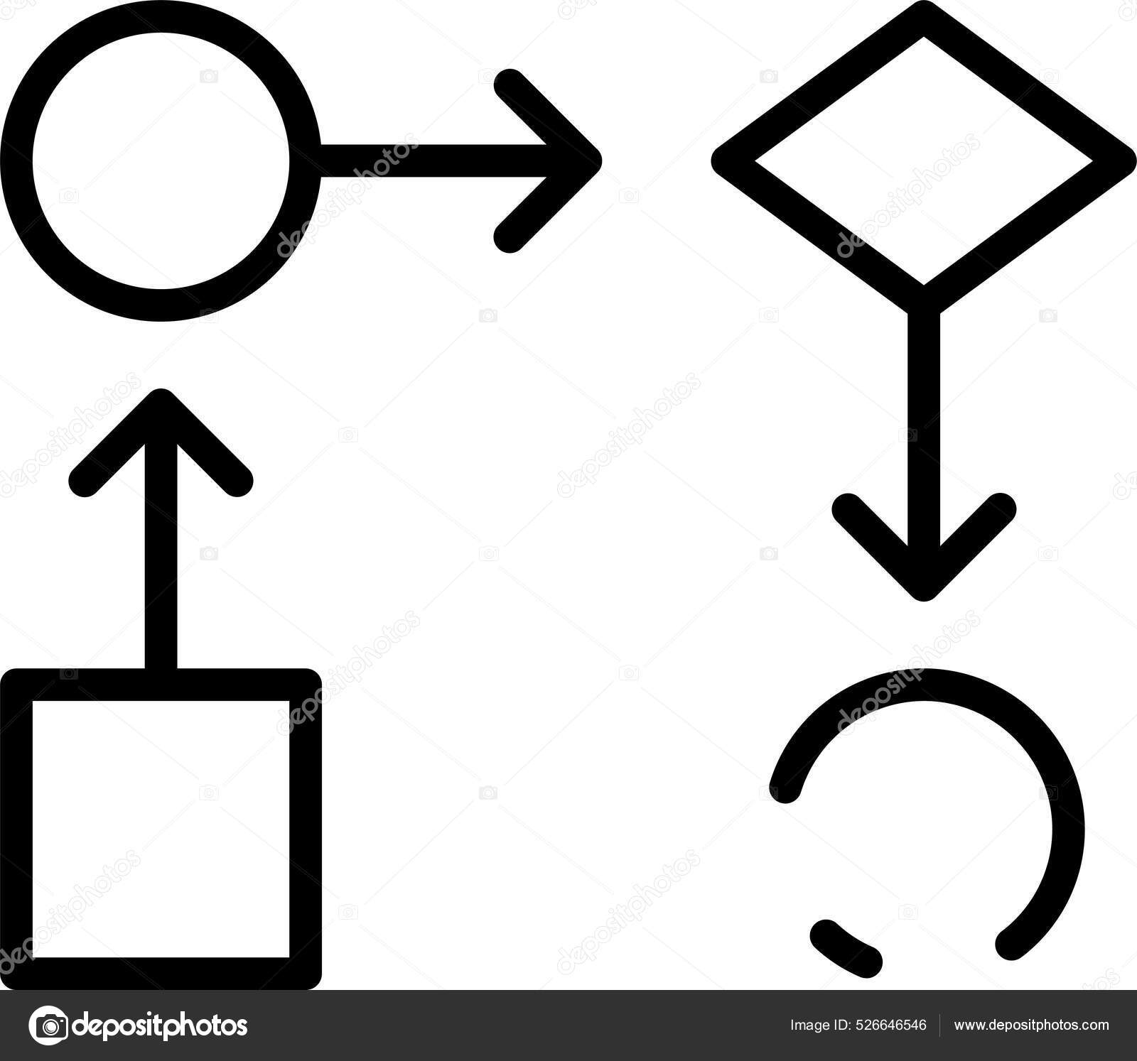 Flowchart Uml Plan Icon Stock Vector by ©iconfinder 526646546
