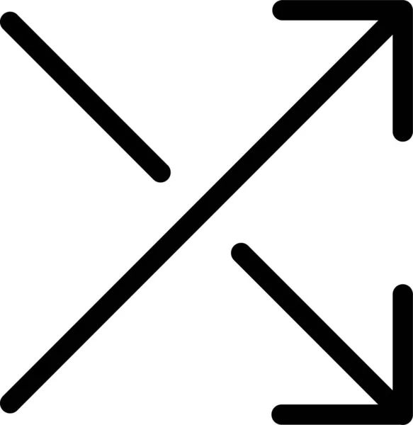 Arrow Arrows Cross Icon Outline Style — стоковый вектор