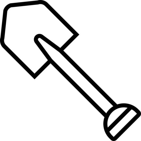 Shovel Digging Equipment Icon — Stock Vector