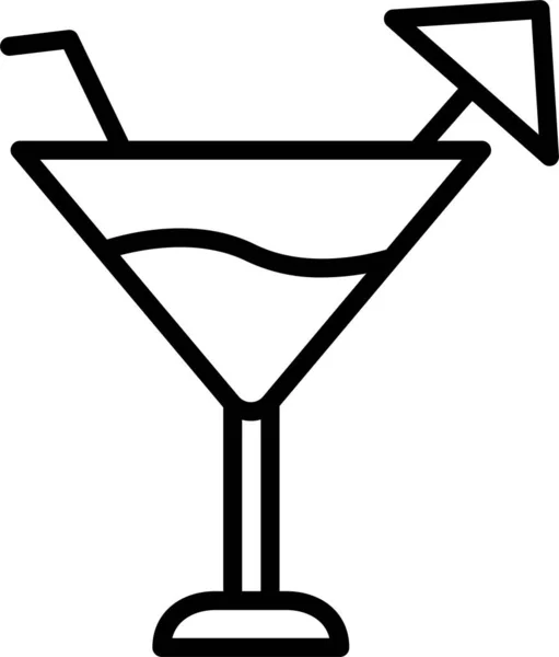Glass Drink Cocktail Icon — Stock Vector