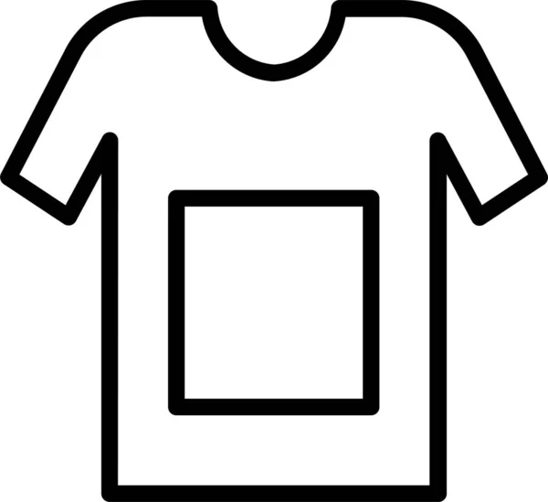Icona Stampa Shirt Stile Contorno — Vettoriale Stock