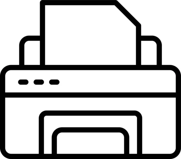 Ikona Technologie Inkoustu Tiskárny Stylu Osnovy — Stockový vektor