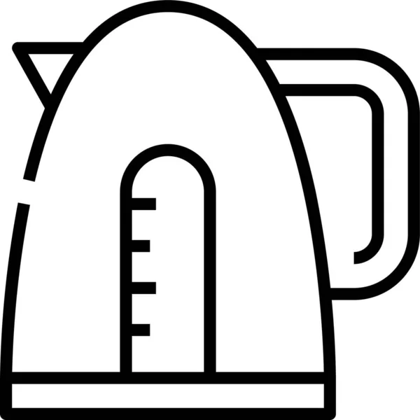 Kettle Kitchenware Boil Icon Outline Style — Stock Vector