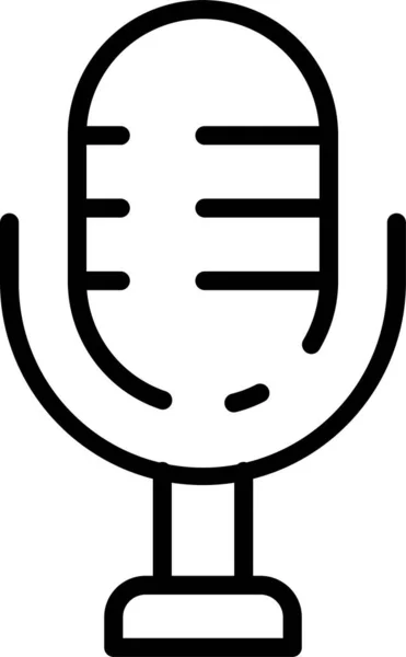 Radio Voice Recorder Icon Outline Style — Stock Vector