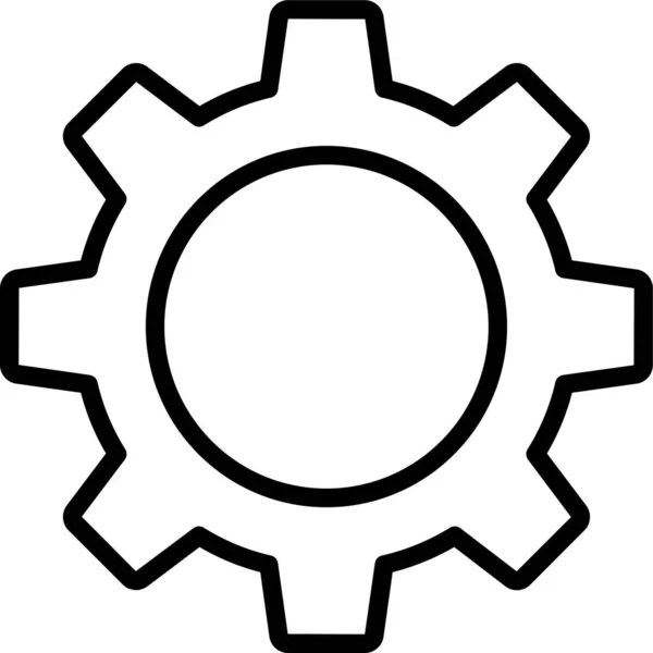 Réglage Engrenage Rouage Icône — Image vectorielle