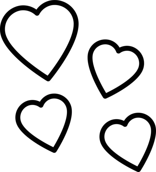 Серце Прекрасна Любов Значок — стоковий вектор