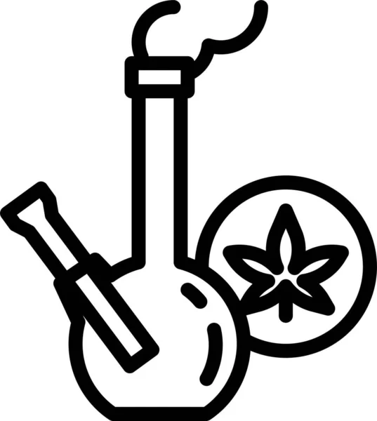 Marihuana Cannabis Bong Icono — Vector de stock