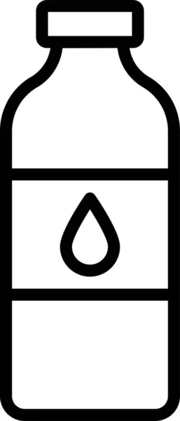 Wasserflaschen Flüssigkeitssymbol Umriss Stil — Stockvektor