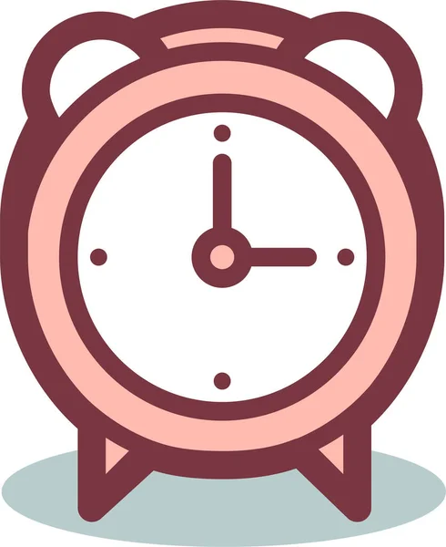 Alarm Clock Morning Icon Filled Outline Style — Stockvektor