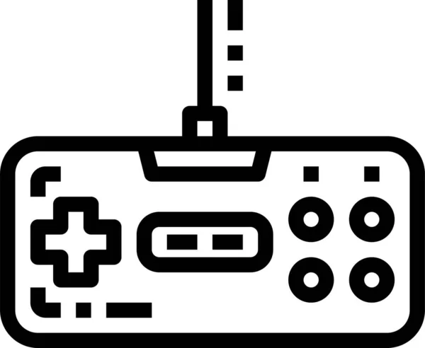 Controlador Juego Gamepad Icono Estilo Esquema — Vector de stock