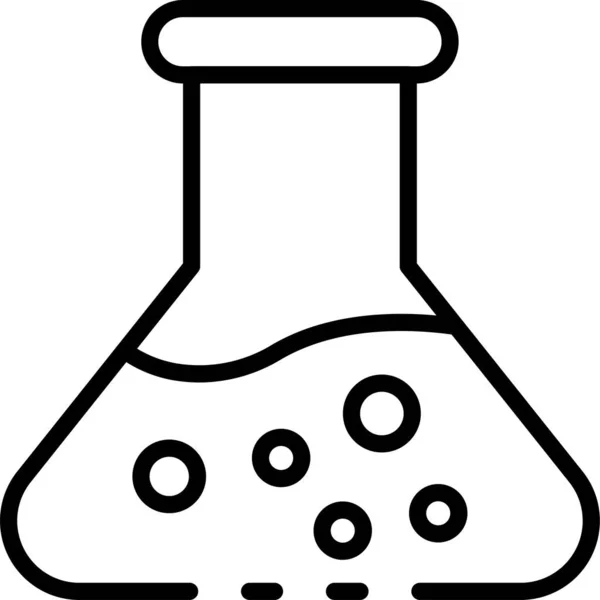 Baňka Chemie Věda Ikona — Stockový vektor