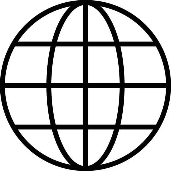 Иконка Мира Интернета Стиле Абриджа — стоковый вектор