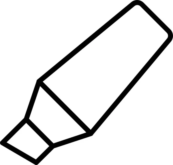 Textmarker Symbol Umrissstil Zeichnen — Stockvektor