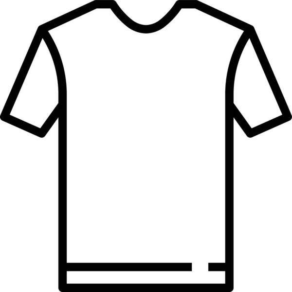 Camiseta Ropa Icono Prenda Estilo Esquema — Vector de stock