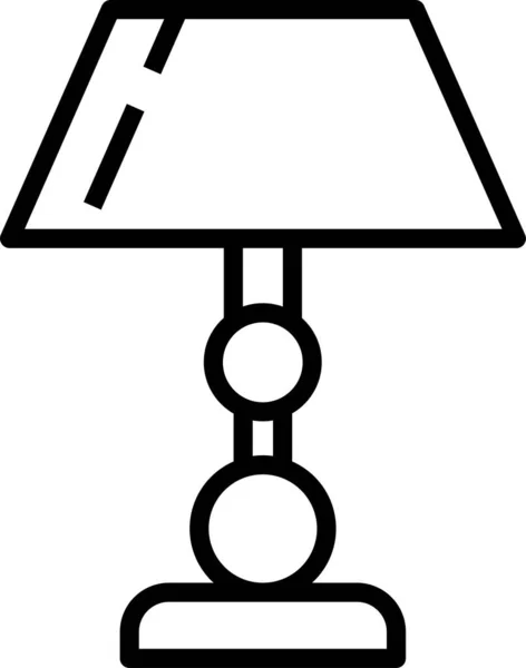 Lámpara Mesa Icono Iluminación — Vector de stock