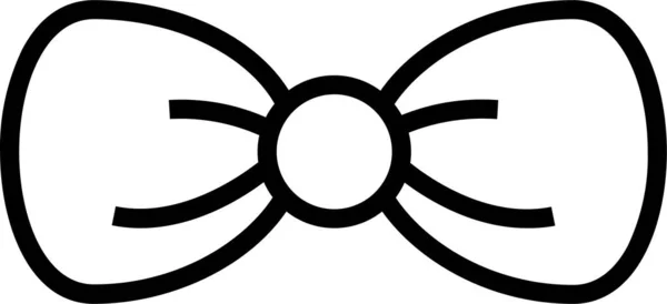 Noeud Papillon Vêtements Icône — Image vectorielle