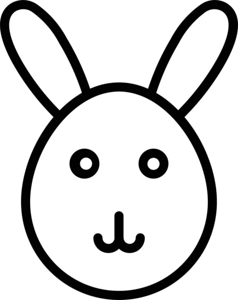 Rabbit Zoo Wildlife Icon Outline Style — Stock Vector