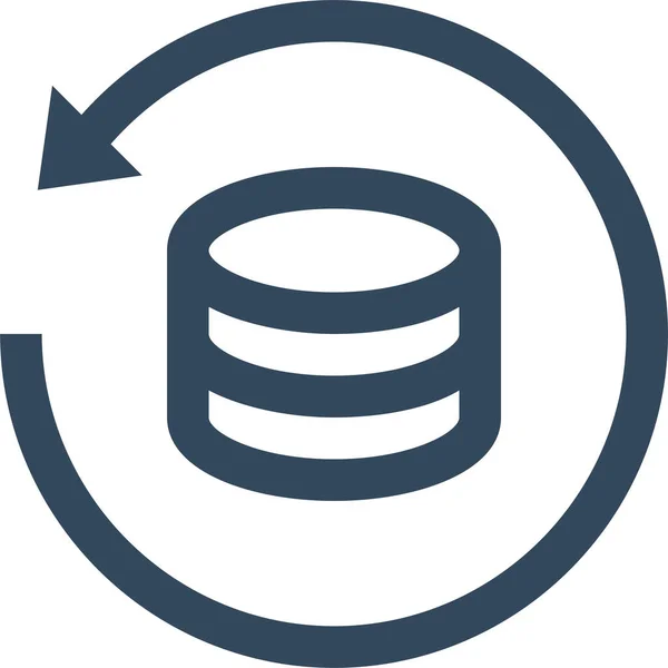 Restaurer Les Données Sauvegarde Restaurer Icône Dans Style Contour — Image vectorielle