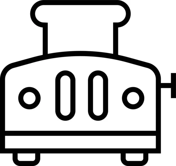 Toaster Bread Kitchen Icon Outline Style — Stock Vector