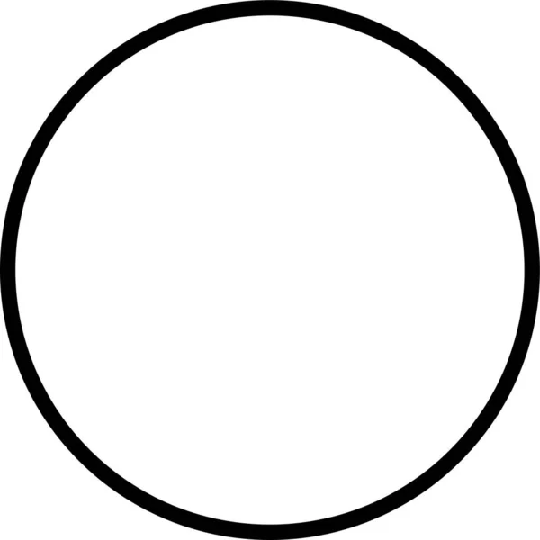 Cirkel Runda Tom Ikon Kontur Stil — Stock vektor