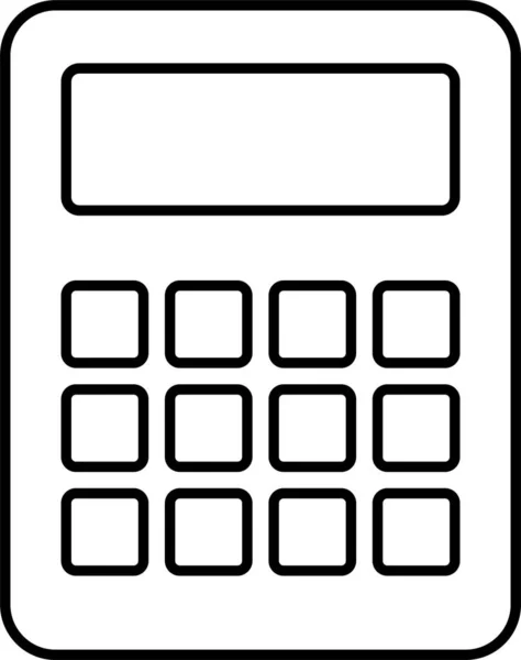 Calculator Calculating Math Icon Outline Style — Stock Vector