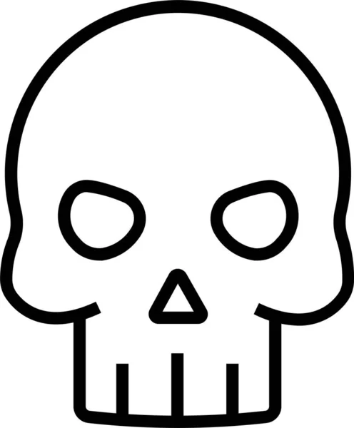 Cráneo Muerto Icono Halloween Categoría Halloween — Archivo Imágenes Vectoriales