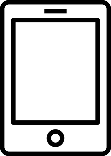 Teléfono Inteligente Icono Del Teléfono Celular Estilo Esquema — Vector de stock