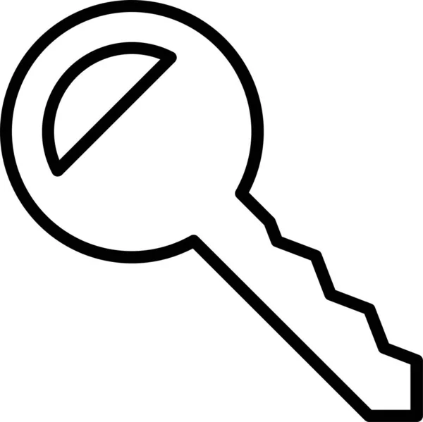 Smart Key Door Icon Umrissstil — Stockvektor