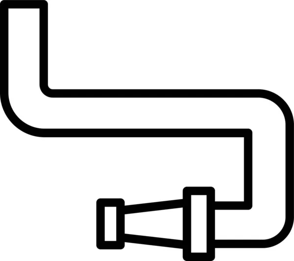 모양으로 파이프 아이콘 — 스톡 벡터