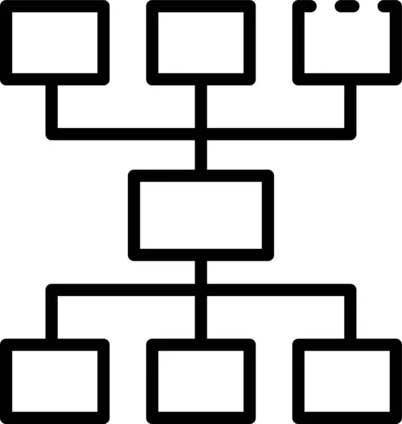 Organigramme Uml Icône Plan — Image vectorielle