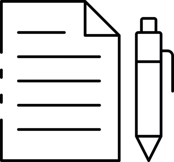Ikona Dokumentu Papírové Stránky — Stockový vektor