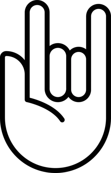 Gungande Hand Konsert Ikon — Stock vektor