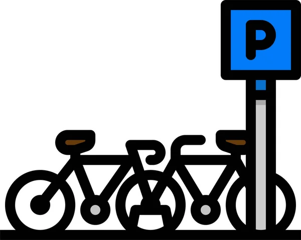 Fahrrad Fahrrad Stadt Symbol Tourismus Hotels Gastfreundschaft Kategorie — Stockvektor