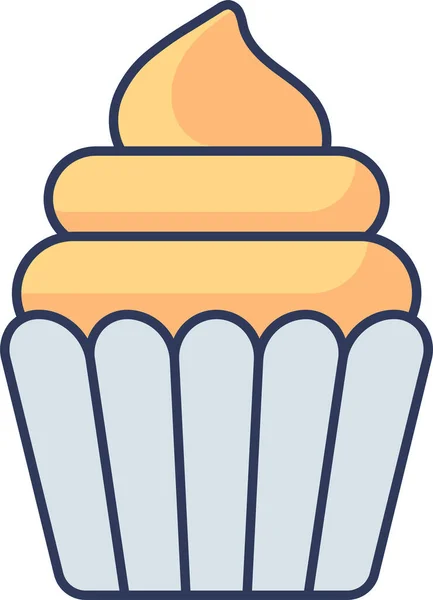 Muffin Kuchen Pop Ikone — Stockvektor