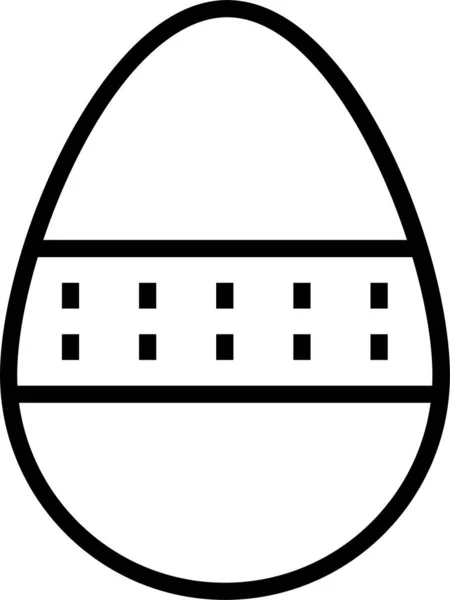 Празднование Иконки Пасхального Яйца Стиле Наброска — стоковый вектор