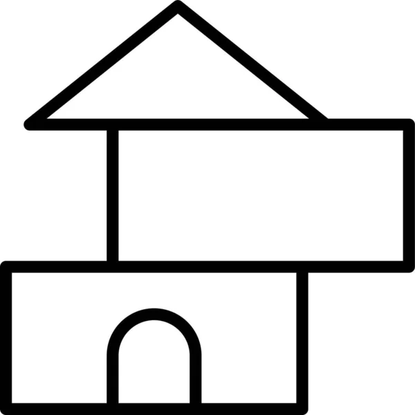 Строительная Икона Недвижимости — стоковый вектор