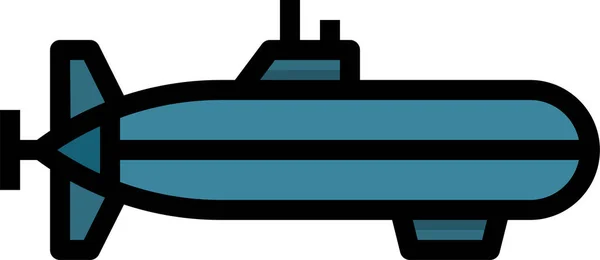 Wojskowy Nawigacji Ikona Morza Stylu Wypełnionym Zarys — Wektor stockowy