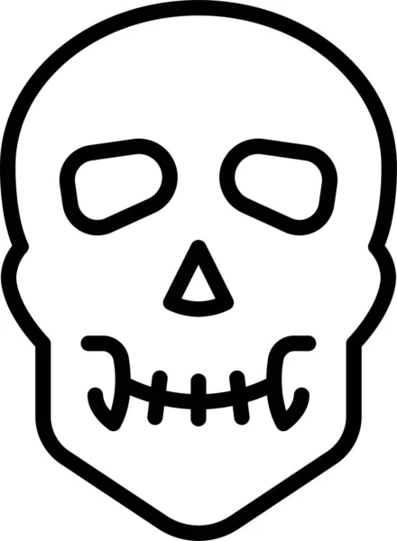 Danger Mort Icône Pirate Dans Style Contour — Image vectorielle