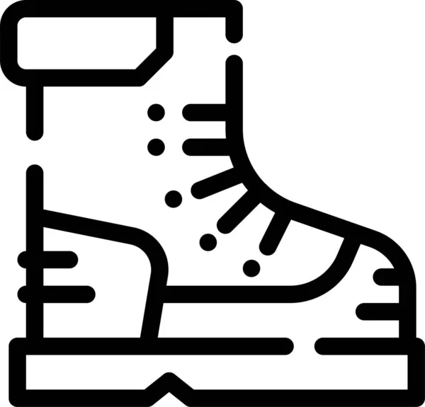 Boot Footwear Shoes Icon Outline Style — Stock Vector