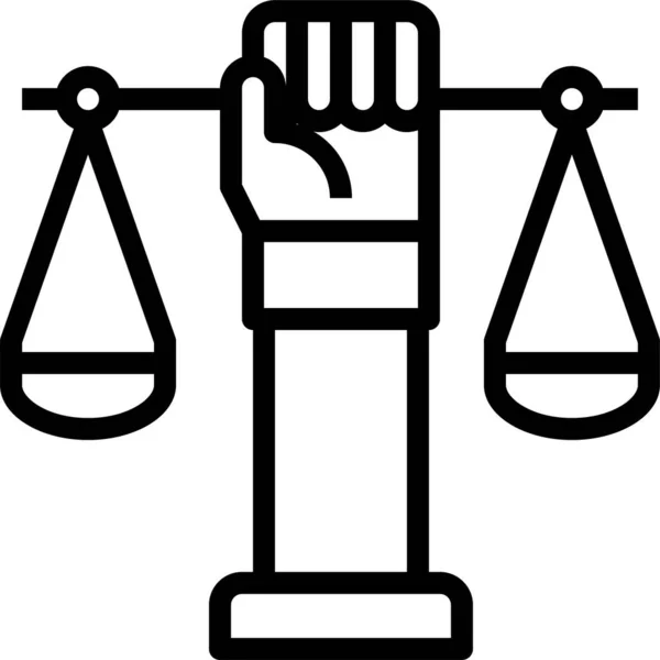 Πολιτικό Δικαστή Εικονίδιο Της Δικαιοσύνης Στυλ Περίγραμμα — Διανυσματικό Αρχείο