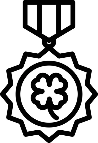 Икона Клевера Медали — стоковый вектор