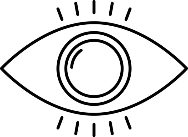 Icône Optique Vision Visibilité Dans Style Contour — Image vectorielle