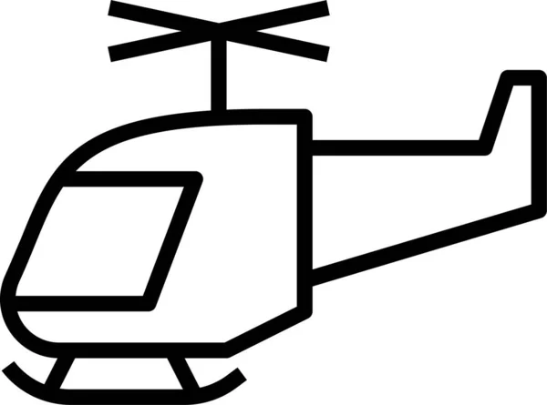 Ikona Přepravy Vrtulníkem Stylu Osnovy — Stockový vektor