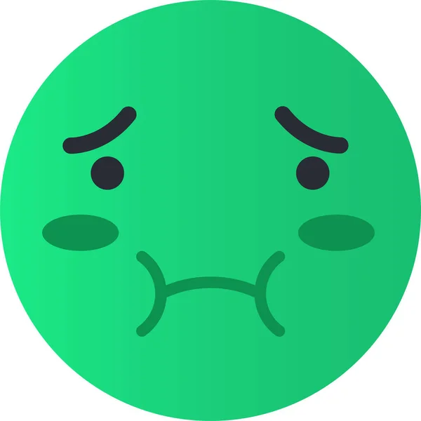 Emoticon Emoji Avatar Icona Stile Piatto — Vettoriale Stock