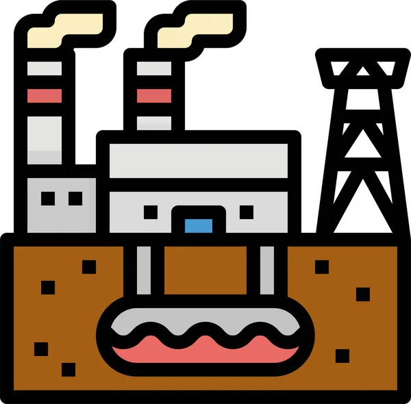 Ökologie Energie Geothermie Symbol Der Kategorie Ökologie Ökologie — Stockvektor